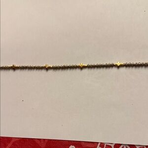 Elegant 925 Italy  Gold and diamond Women's cross Bracelet